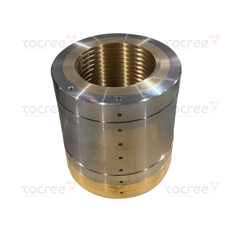 Large bimetallic threaded bushing