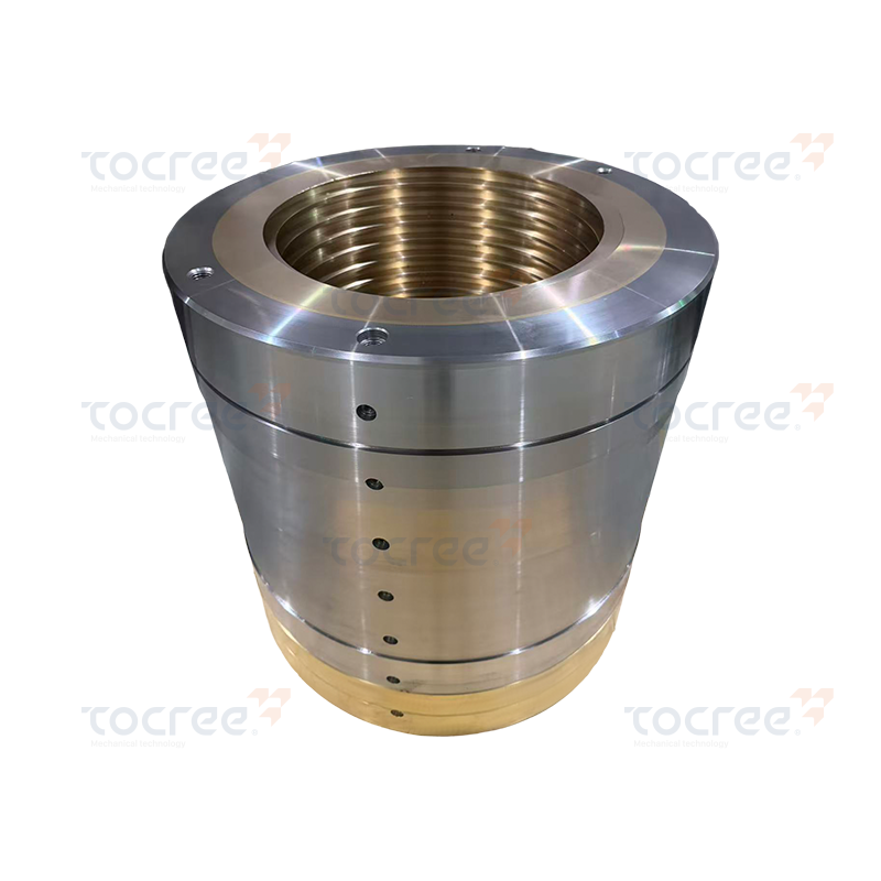 Large bimetallic threaded bushing