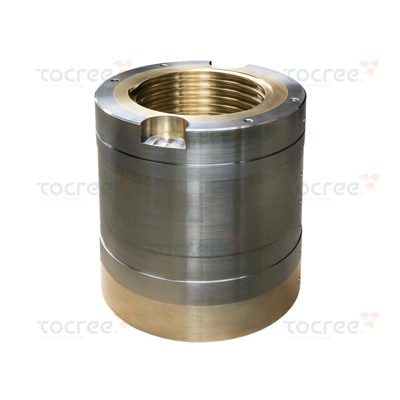 Large bimetallic threaded bushing